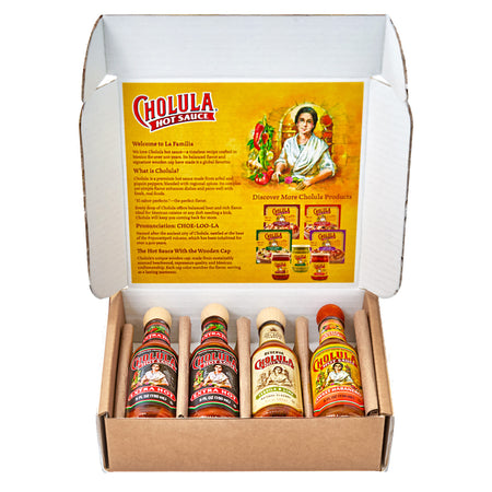 Cholula Variety Pack, 4-Count (Extra Hot [x2], Reserva, Sweet Habanero)