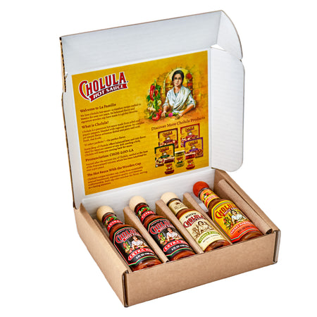 Cholula Variety Pack, 4-Count (Extra Hot [x2], Reserva, Sweet Habanero)