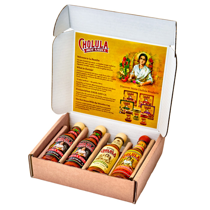 Cholula Variety Pack, 4-Count (Extra Hot [x2], Reserva, Sweet Habanero)