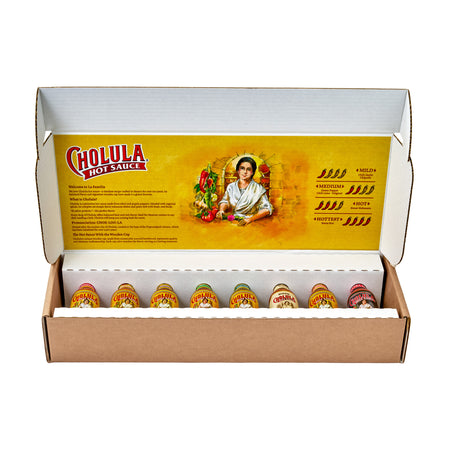 Cholula Variety Pack, 8-Count (Extra Hot, Green Pepper, Chili Lime, Chili Garlic, Chipotle, Sweet Habanero, Reserva, Original)