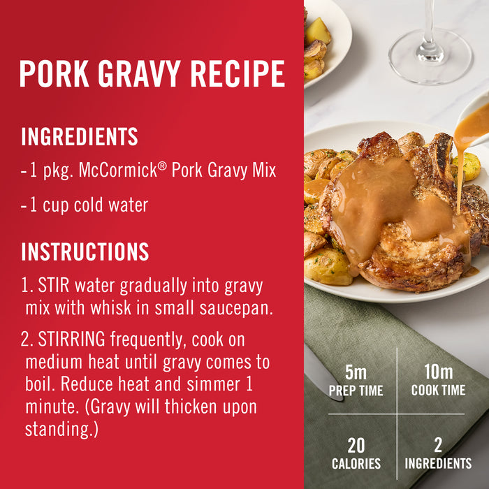 McCormick® Pork Gravy Seasoning Mix, 0.87 oz