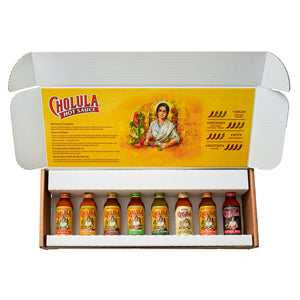 Cholula Variety Pack, 8-Count (Extra Hot, Green Pepper, Chili Lime, Chili Garlic, Chipotle, Sweet Habanero, Reserva, Original)