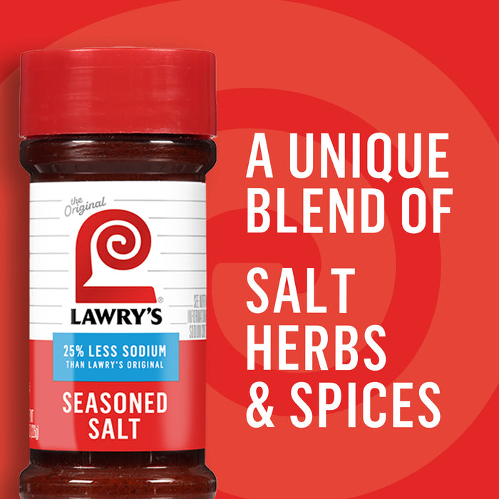 Lawry's® 25% Less Sodium Seasoned Salt, 8 oz