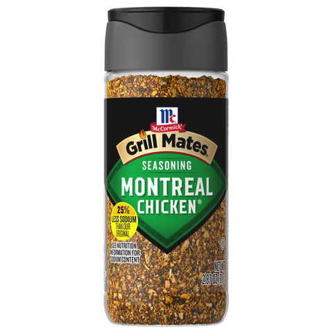 McCormick® Grill Mates® 25% Less Sodium Montreal Chicken Seasoning, 2.87 oz