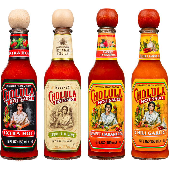 Cholula Variety Pack, 4-Count (Extra Hot, Reserva, Sweet Habanero, Chili Garlic)