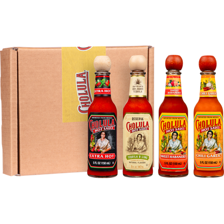 Cholula Variety Pack, 4-Count (Extra Hot, Reserva, Sweet Habanero, Chili Garlic)