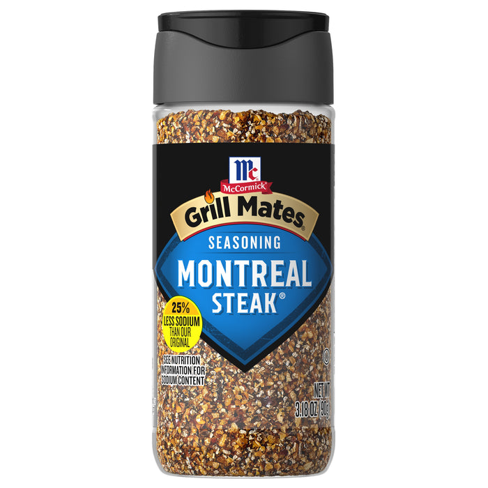 McCormick® Grill Mates® 25% Less Sodium Montreal Steak Seasoning, 3.18 oz