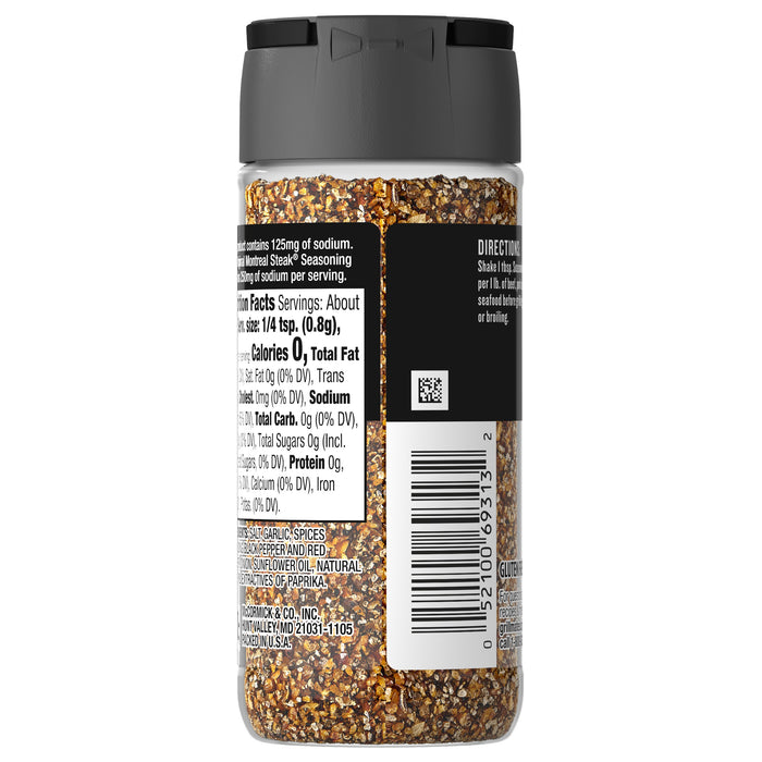 McCormick® Grill Mates® 25% Less Sodium Montreal Steak Seasoning, 3.18 oz