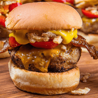 burger with bacon and cheese