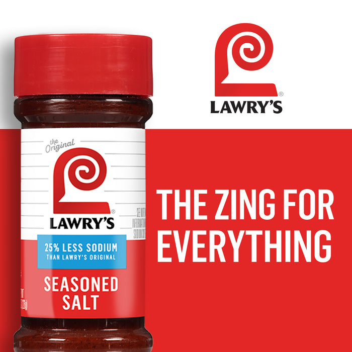 Lawry's® 25% Less Sodium Seasoned Salt, 8 oz