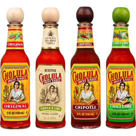 Cholula Variety Pack, 4-Count (Original, Reserva, Chipotle, Chili Lime)