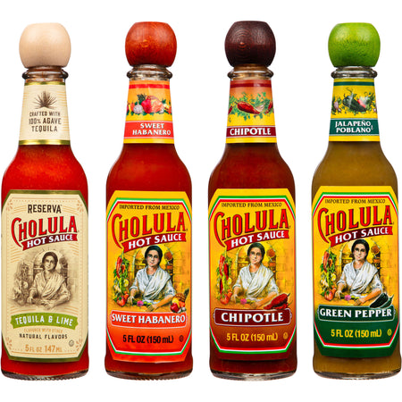 Cholula Variety Pack, 4-Count (Reserva, Sweet Habanero, Chipotle, Green Pepper)