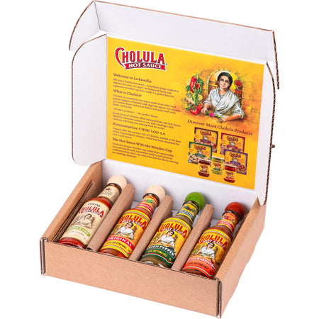 Cholula Variety Pack, 4-Count (Reserva, Original, Green Pepper, Sweet Habanero)