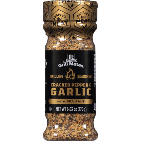 McCormick® Grill Mates® Cracked Pepper, Garlic & Sea Salt Seasoning, 6.03 oz