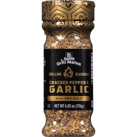 McCormick® Grill Mates® Cracked Pepper, Garlic & Sea Salt Seasoning, 6.03 oz