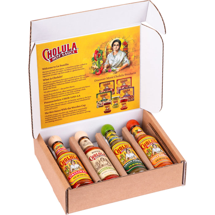 Cholula Variety Pack, 4-Count (Original, Reserva, Green Pepper, Chili Garlic)