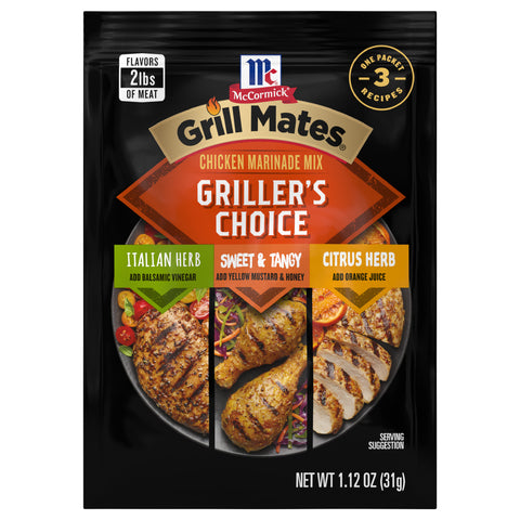 McCormick® Grill Mates® Griller's Choice Chicken Marinade Mix, 1.12 oz