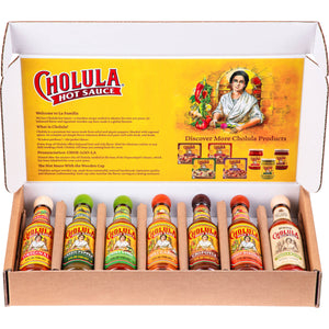 Cholula Variety Pack, 7-Count (Original, Green Pepper, Chili Lime, Chili Garlic, Chipotle, Sweet Habanero, Reserva)