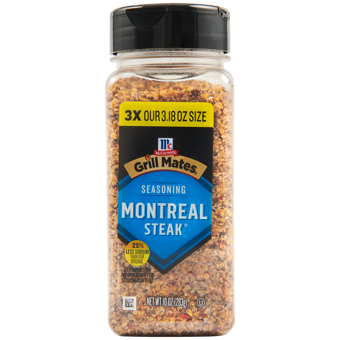 McCormick® Grill Mates® 25% Less Sodium Montreal Steak Seasoning, 10 oz