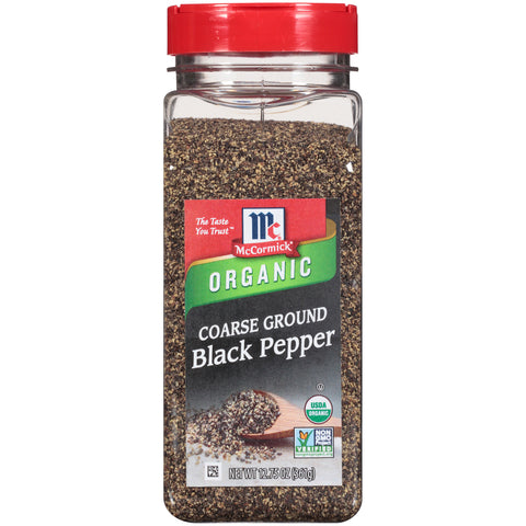 McCormick Organic Coarse Ground Black Pepper, 12.75 oz