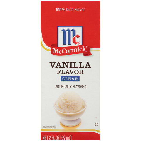 McCormick Vanilla Clear Flavor Artificially Flavored 2 oz