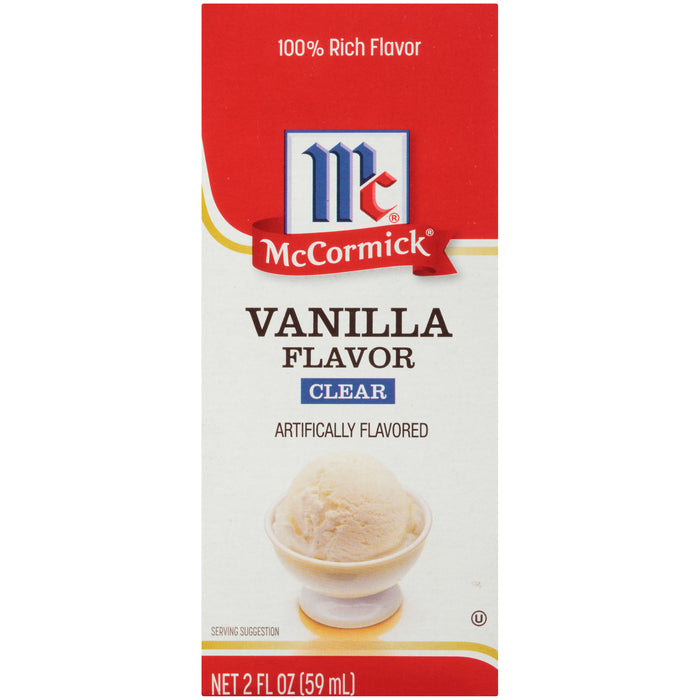 McCormick Vanilla Clear Flavor Artificially Flavored 2 oz