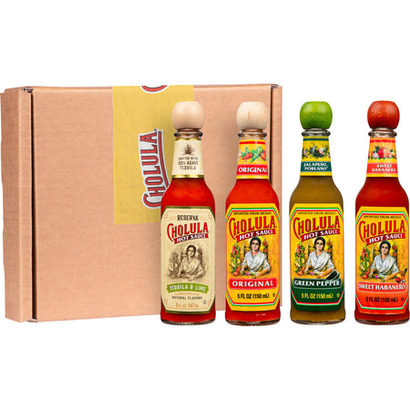 Cholula Variety Pack, 4-Count (Reserva, Original, Green Pepper, Sweet Habanero)