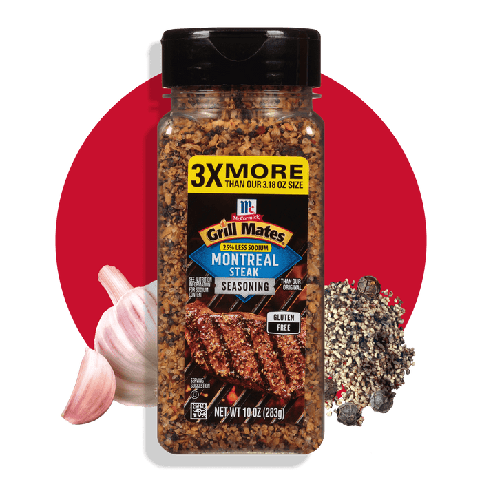 McCormick® Grill Mates® 25% Less Sodium Montreal Steak Seasoning, 10 oz