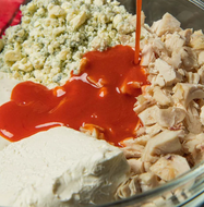 Ingredients of Buffalo Chicken Dip