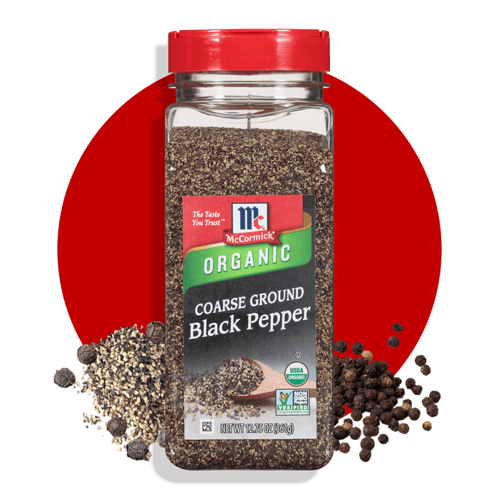 McCormick Organic Coarse Ground Black Pepper, 12.75 oz