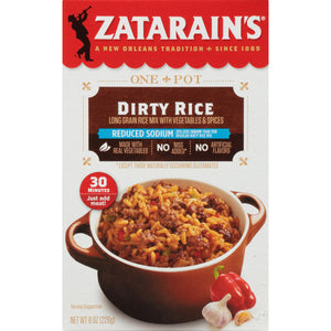 Zatarain's Reduced Sodium Dirty Rice Mix, 8 OZ (6-Pack)