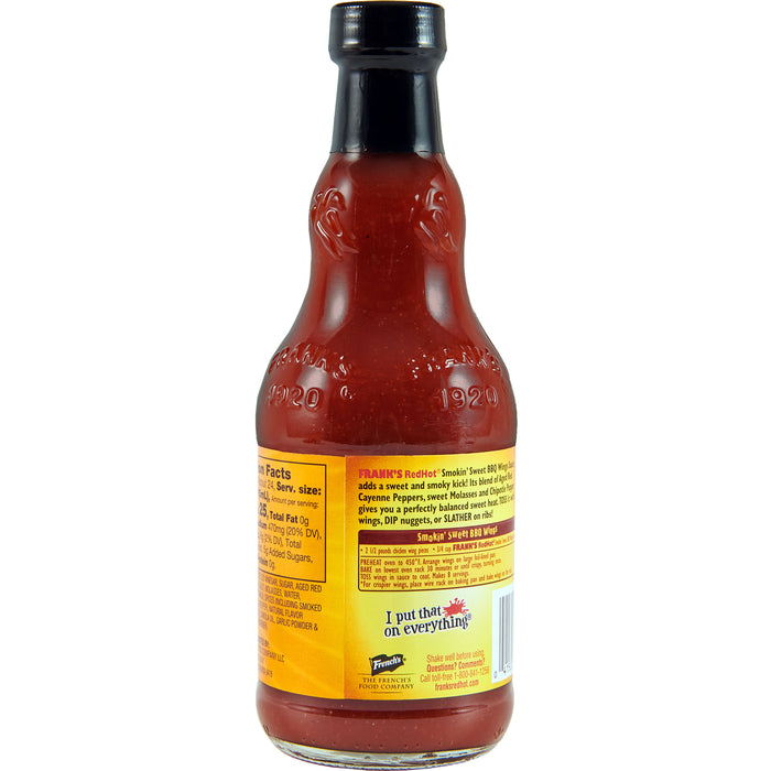 Frank's RedHot® Smokin' Sweet BBQ Wings Sauce, 12 fl oz