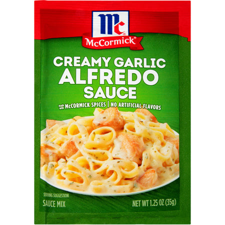 McCormick® Creamy Garlic Alfredo Sauce Mix, 1.25 oz (4-Pack)