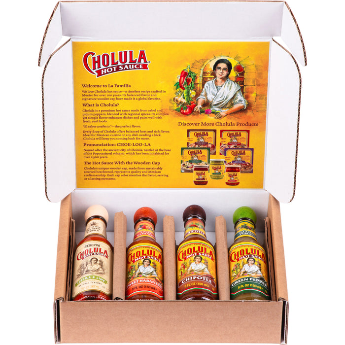 Cholula Variety Pack, 4-Count (Reserva, Sweet Habanero, Chipotle, Green Pepper)