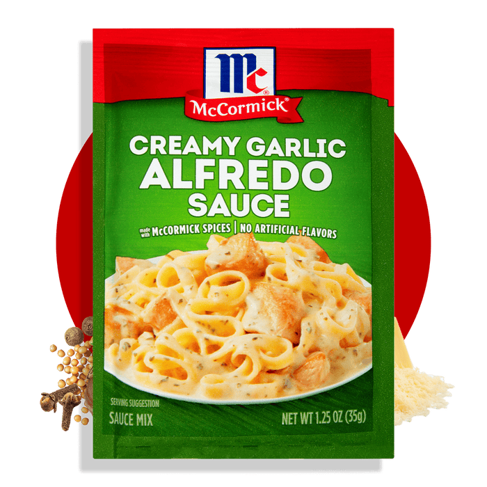 McCormick® Creamy Garlic Alfredo Sauce Mix, 1.25 oz (4-Pack)