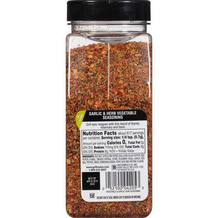 McCormick® Grill Mates® Garlic & Herb Vegetable Seasoning