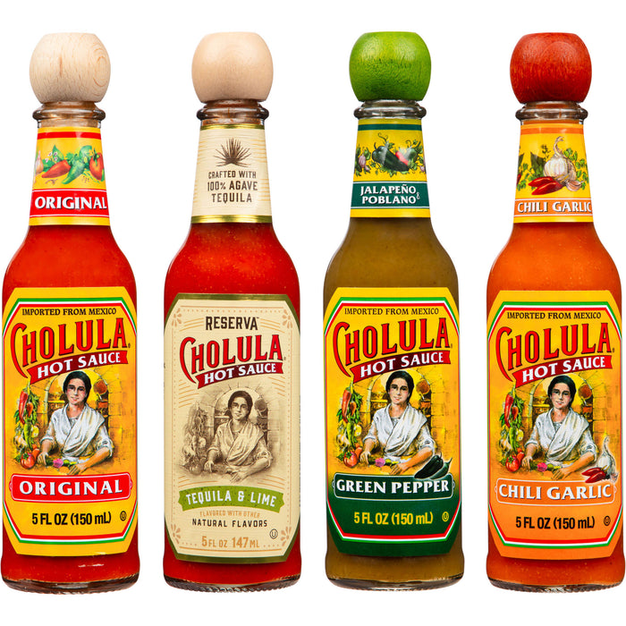 Cholula Variety Pack, 4-Count (Original, Reserva, Green Pepper, Chili Garlic)