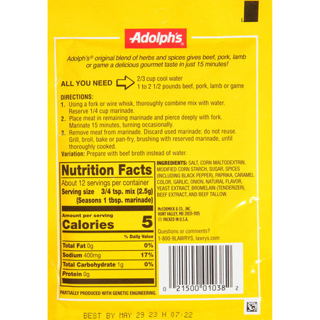 Adolph's Meat Marinade, 1 oz (12-pack)