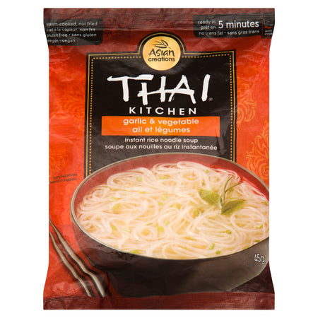 Thai Kitchen Gluten Free Garlic & Vegetable Instant Rice Noodle Soup, 1.6 oz (12-Pack)