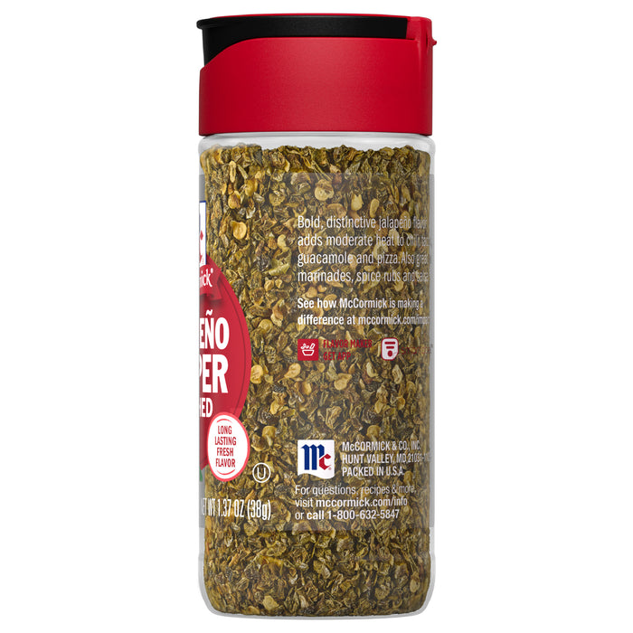 McCormick® Crushed Jalapeno Pepper, 1.37 oz