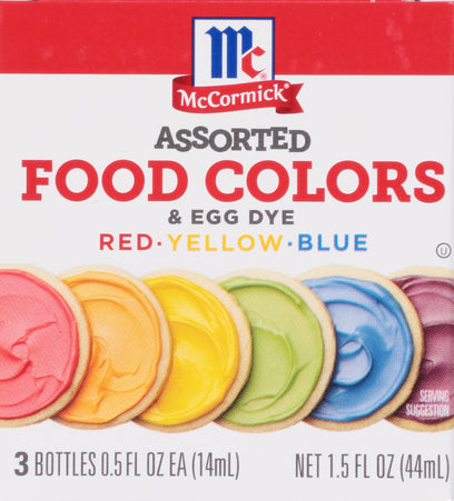 McCormick® Assorted Food Colors & Egg Dye, 1.5 fl oz