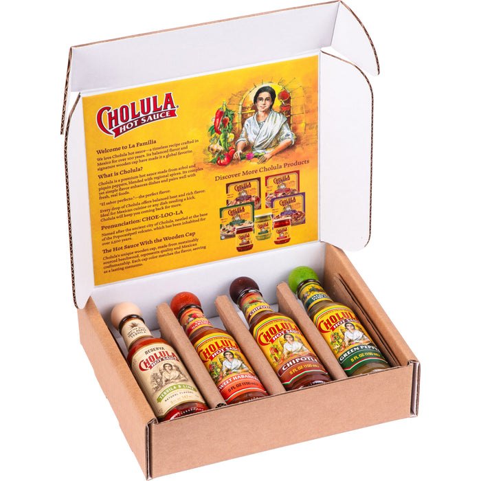 Cholula Variety Pack, 4-Count (Reserva, Sweet Habanero, Chipotle, Green Pepper)