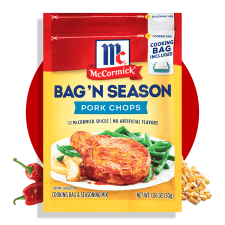 McCormick® Bag 'n Season® Pork Chops Cooking & Seasoning Mix, 1.06 oz (6-Pack)