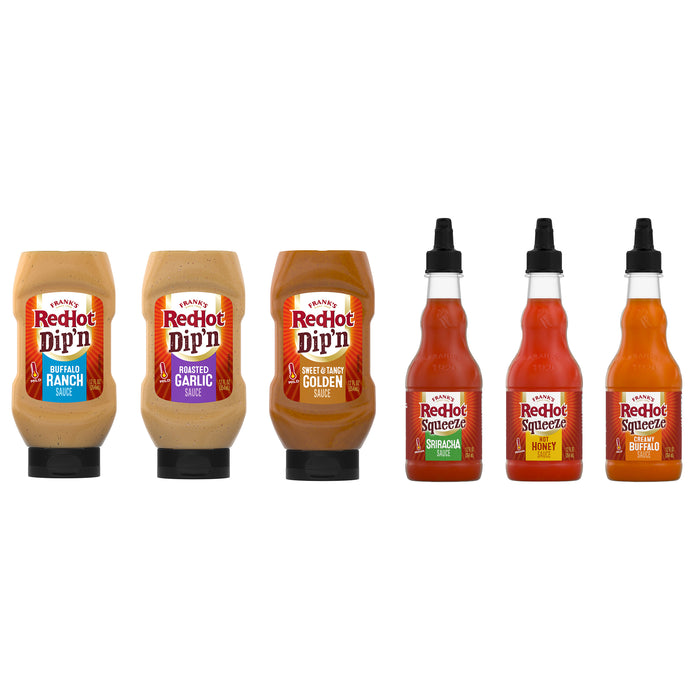 Frank's RedHot® Dip'n + Squeeze Sauce Variety Pack, 6ct