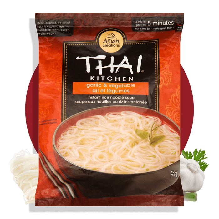 Thai Kitchen Gluten Free Garlic & Vegetable Instant Rice Noodle Soup, 1.6 oz (12-Pack)