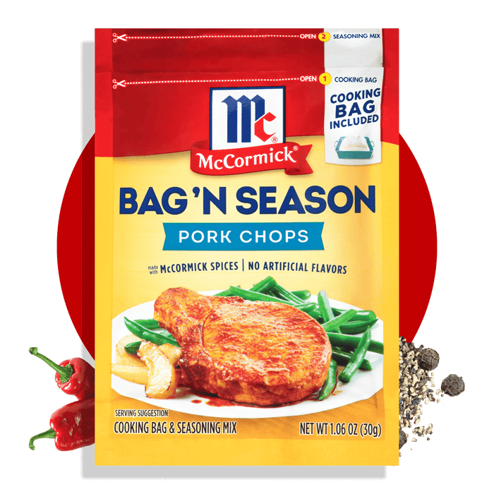 McCormick® Bag 'n Season® Pork Chops Cooking & Seasoning Mix, 1.06 oz (6-Pack)