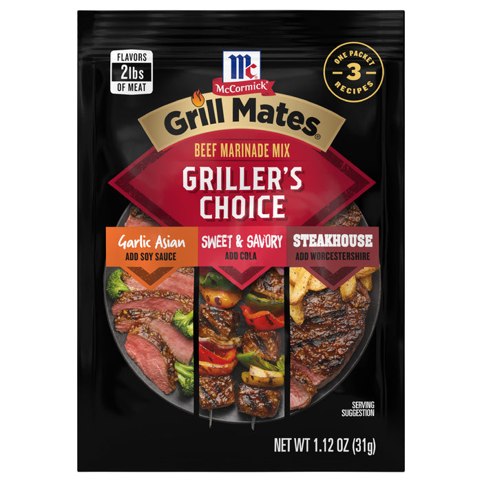 McCormick® Grill Mates® Griller's Choice Beef Marinade Mix, 1.12 oz