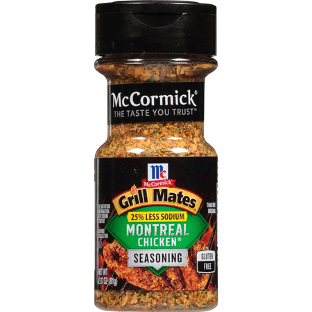 McCormick® Grill Mates® 25% Less Sodium Montreal Chicken Seasoning, 2.87 oz