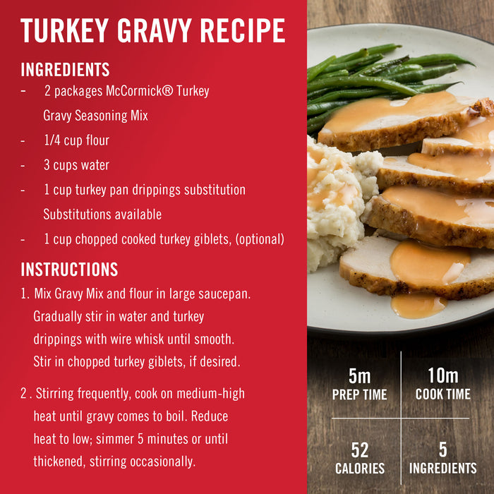 McCormick® Turkey Gravy Seasoning Mix, 0.87 oz