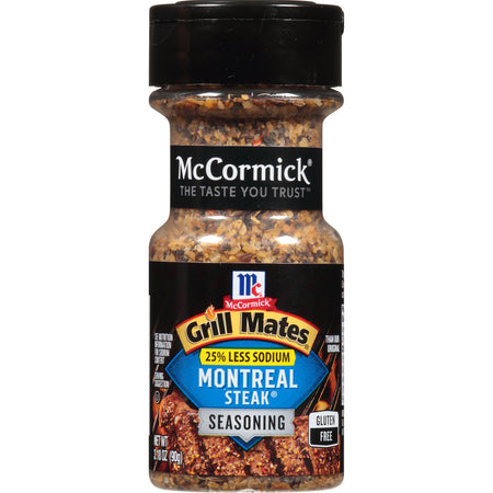 McCormick® Grill Mates® 25% Less Sodium Montreal Steak Seasoning, 3.18 oz